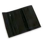 Open View of Black Check Book Wallet