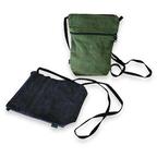Hemp Small Purses > Hemp Corduroy Two Zip Purse