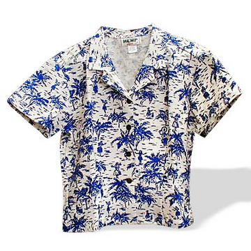 Blue Hula Girls Shirt from Island Hemp Wear
