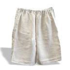 Rear View of Natural Baggy Hemp Canvas Shorts