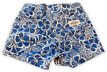 Girls Blue Hibiscus Boardshorts from Island Hemp Wear