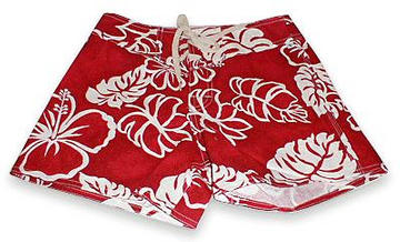 Red Hawaiian Girls Boardshorts from Island Hemp Wear
