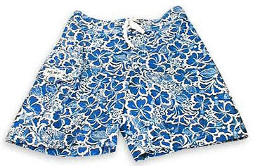 Blue Hibiscus Boardshorts from Island Hemp Wear