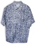 Hemp Clothing > Blue Tapa Aloha Shirt