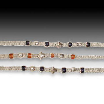 Thai Silver Hemp Macrame Choker from Hempmania